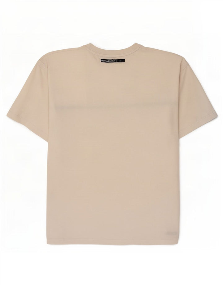 Reebok Mens Graphic T-Shirt Top Large White Cotton