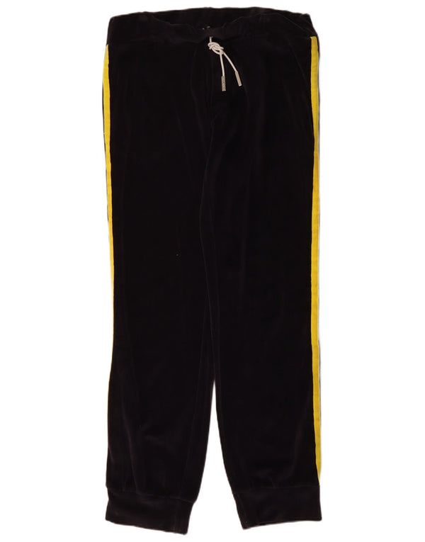 Dsquared2 Pantaloni da tuta da donna in velluto da jogging UK 16 Large Blu Navy