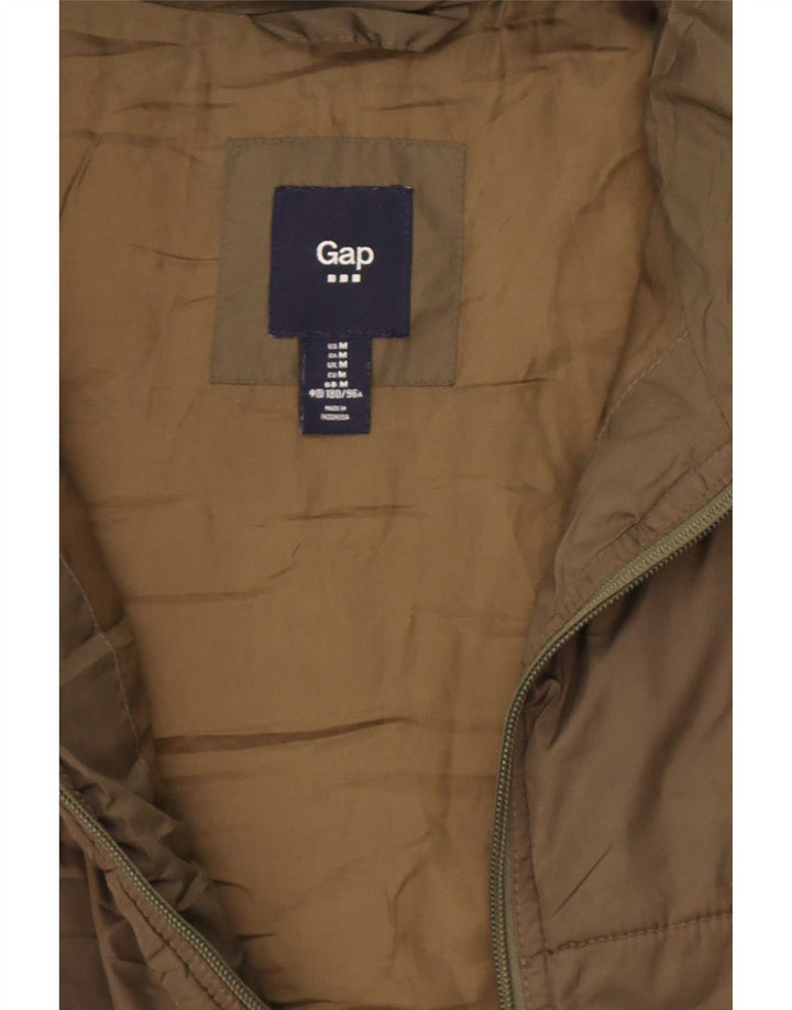 Gap Bărbați Căptușit Gilet UK 38 Medium Kaki Poliester