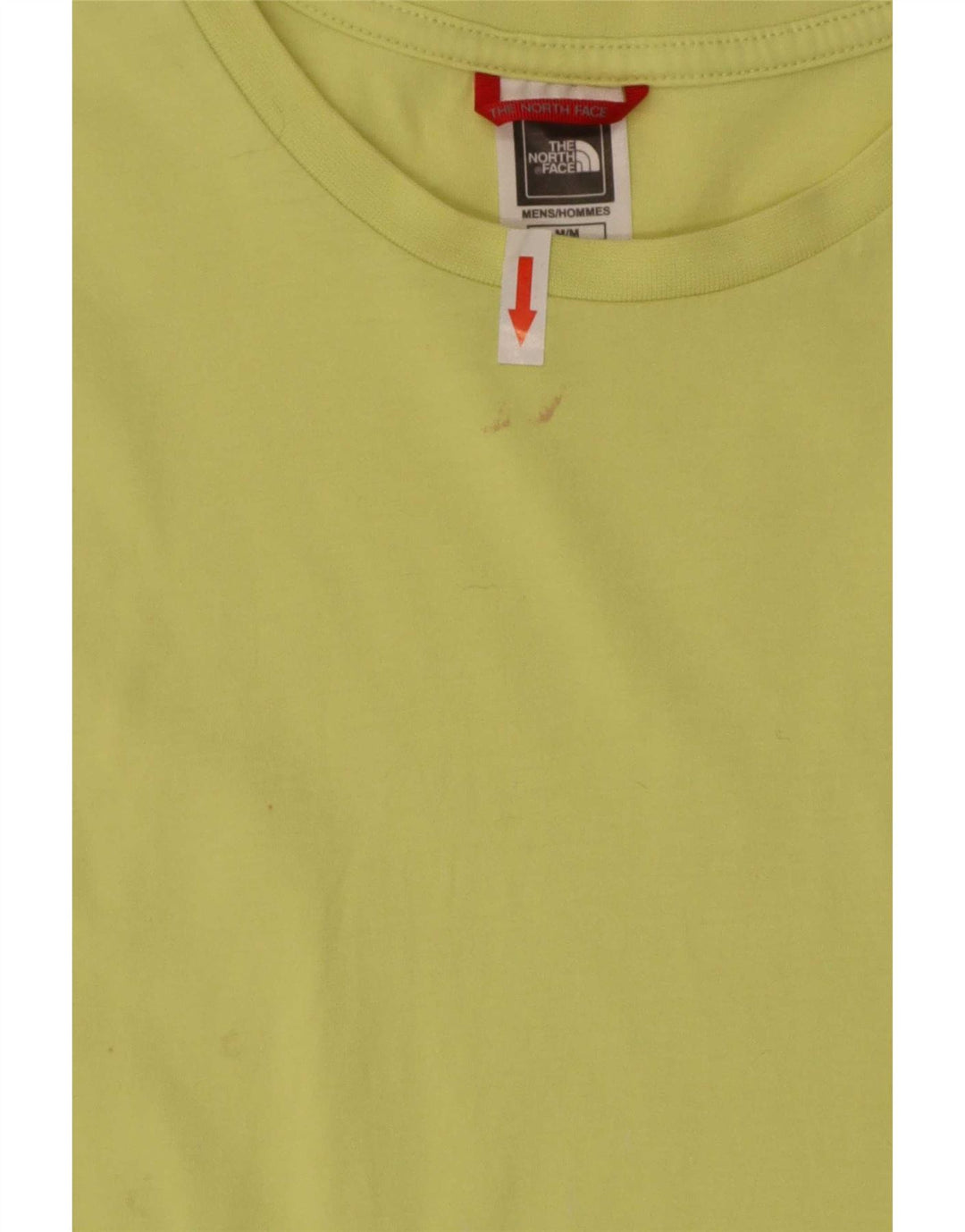 The North Face Mens T-Shirt Top Medium Yellow Cotton
