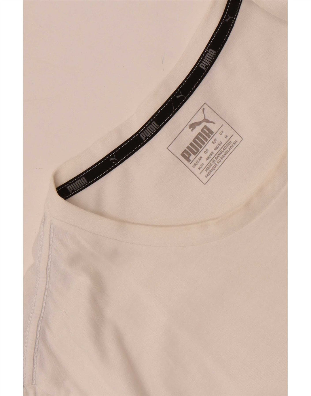 Puma Mens Graphic T-Shirt Top Medium White