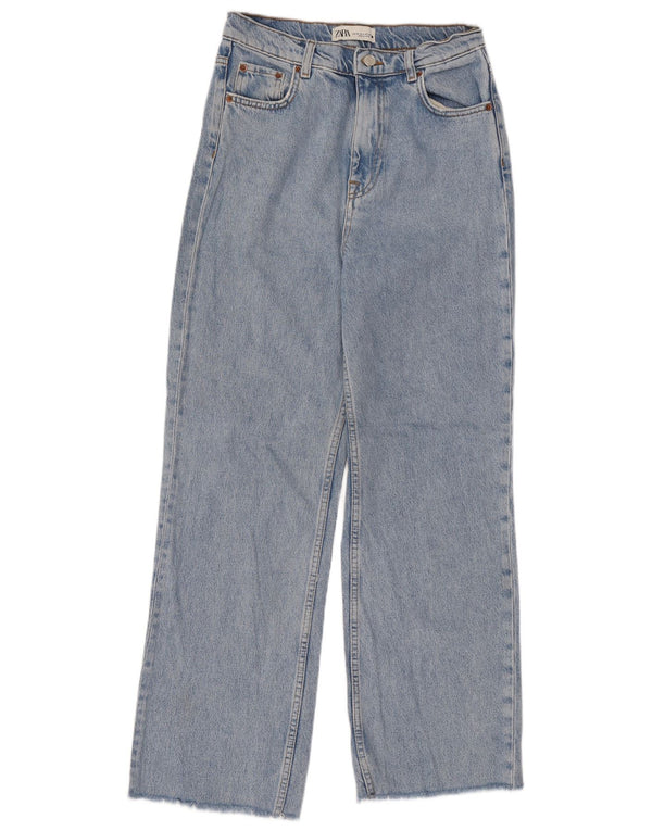 Zara Dame Straight Jeans EU 38 Small W28 L29 Blå Bomuld