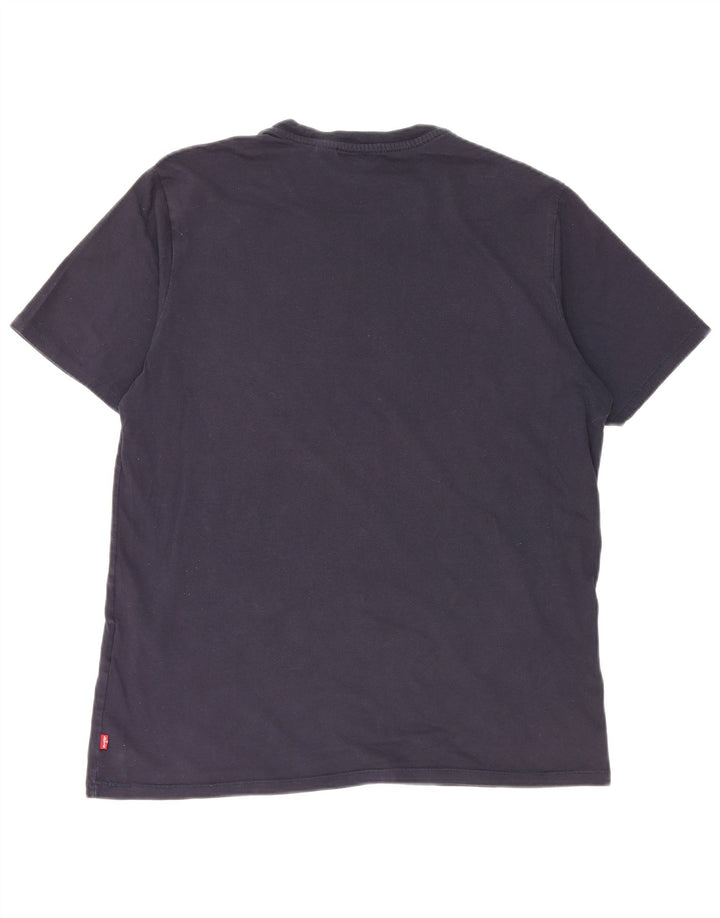 Levi's Mens Graphic T-Shirt Top Large Navy Blue Cotton