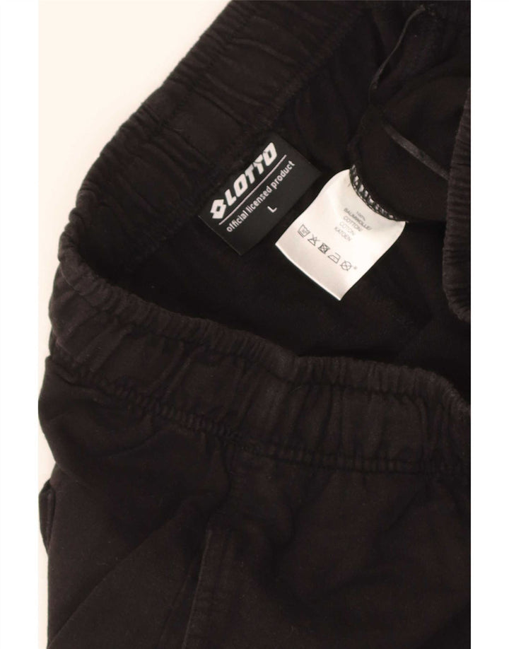 Lotto Short de Sport Homme Grand Noir Coton