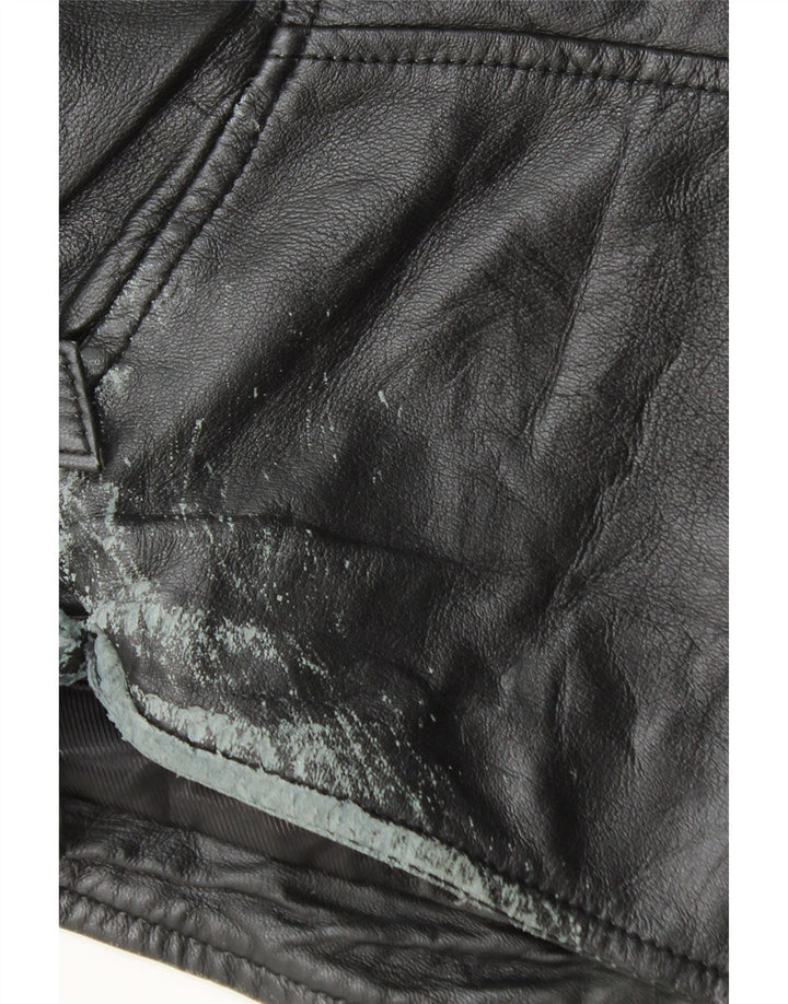 Conbipel Herre Læder Biker Jacket IT 54 XL Sort Læder