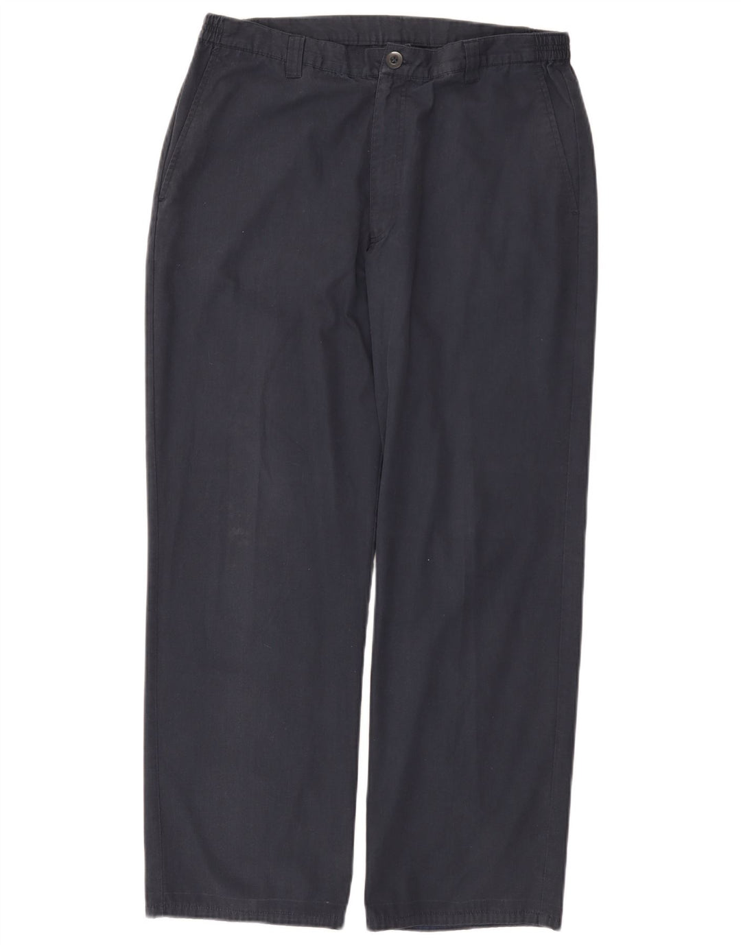 Farah Mens Weekend Straight Chino Trousers W34 L29 Navy Blue Polyester