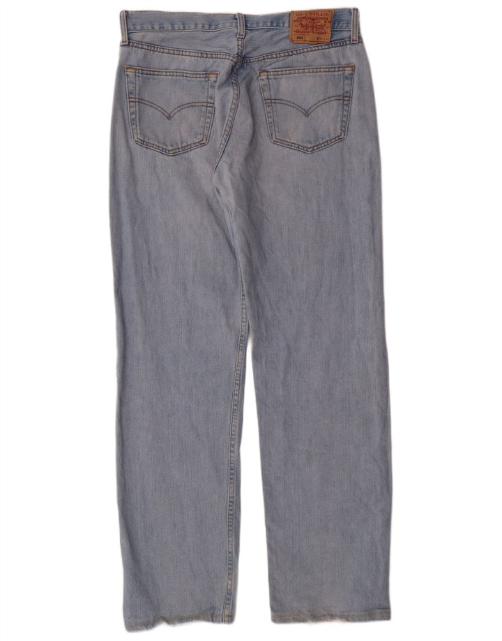 LEVI'S Mens 501 Straight Jeans W36 L31 Blue Cotton