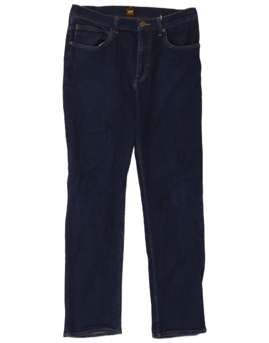 Lee Womens Brooklyn Straight Jeans W33 L29 Navy Blue Cotton