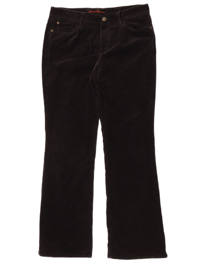 Eddie Bauer Damen Bootcut-Cordhose US 8 Medium W30 L31 Schwarz