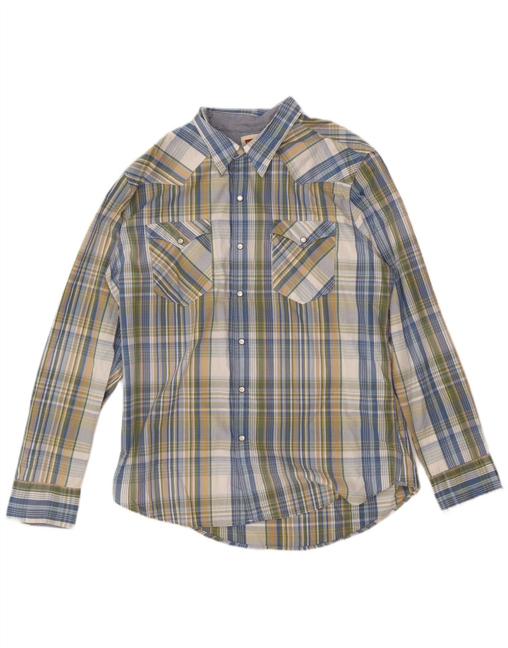 LEVI'S Mens Flannel Shirt XL Multicoloured Check Cotton