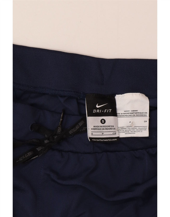 Nike Womens Dri Fit Sport Shorts UK 8 Small Navy Blue Polyester