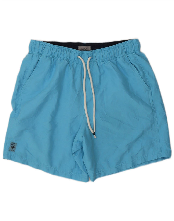 Pantaloncini da bagno da uomo Marks & Spencer piccoli blu in poliestere