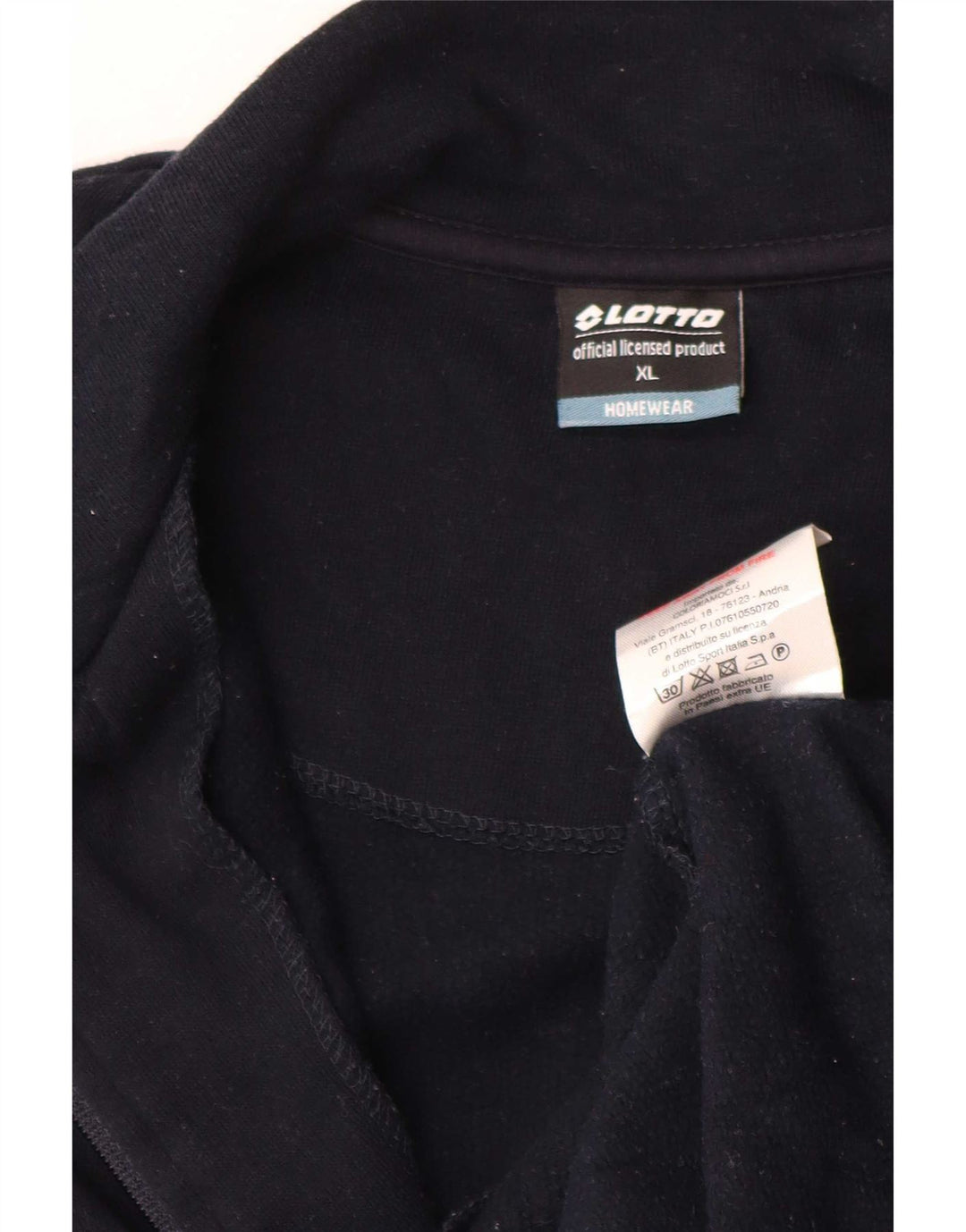 Lotto Mens Tracksuit Top Jacket XL Navy Blue Cotton