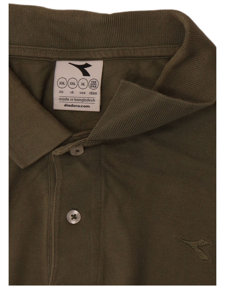 Diadora Mens Polo Shirt 2XL Khaki