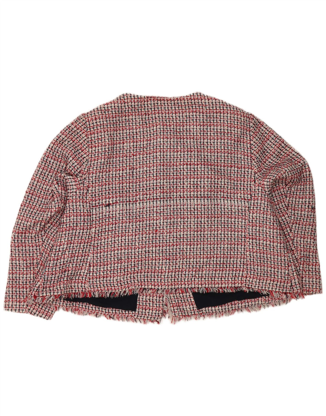 Marks & Spencer Chaqueta tipo blazer de 3 botones para mujer UK 30 6XL Poliéster a cuadros rojos