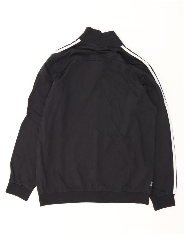 Giacca da ginnastica da uomo Adidas, giacca media, in cotone nero