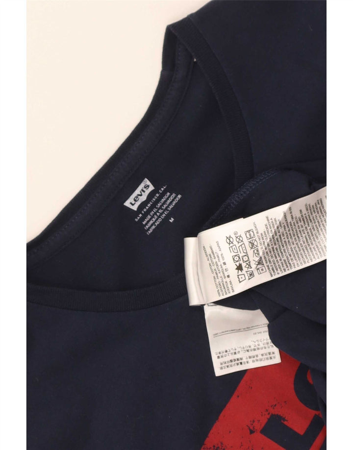 Levi's T-Shirt Graphique Homme Bleu Marine Moyen Coton