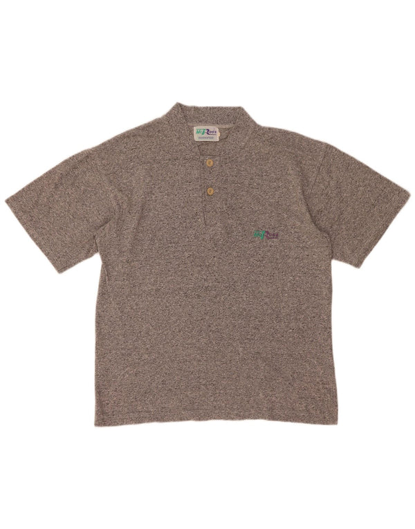 MCROSS Mens Polo Shirt Medium Grey Flecked