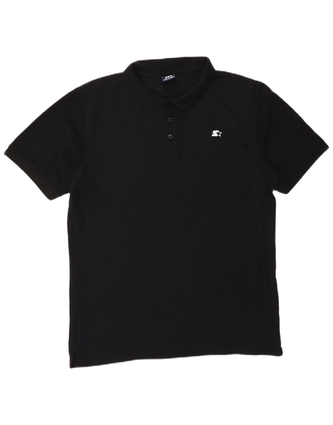 STARTER Mens Polo Shirt XL Black Cotton