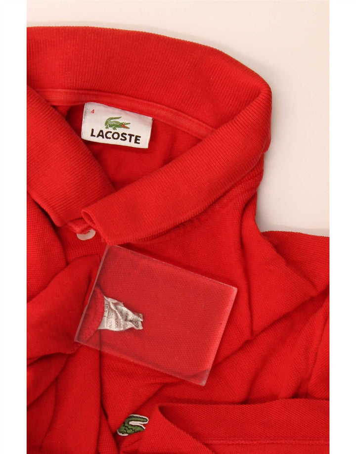 Męska koszulka polo Lacoste, rozmiar 4, średnia czerwona, bawełniana