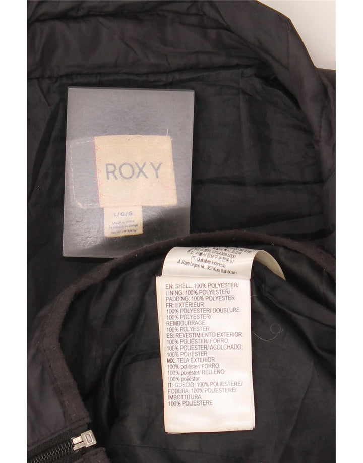 Chaqueta acolchada para mujer Roxy UK 44 Grande Poliéster negro