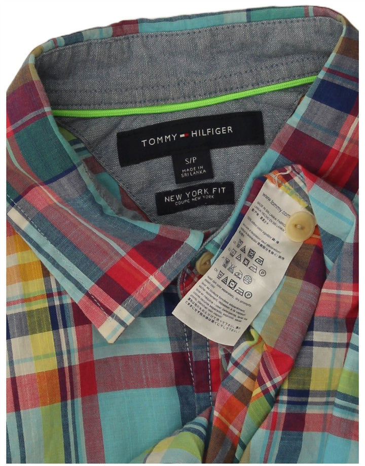 Tommy Hilfiger Herre New York Fit skjorte Lille flerfarvet plaid