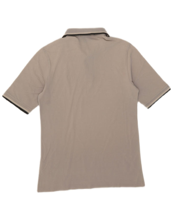 Fred Perry Mens Polo Shirt Small Grey Striped Cotton