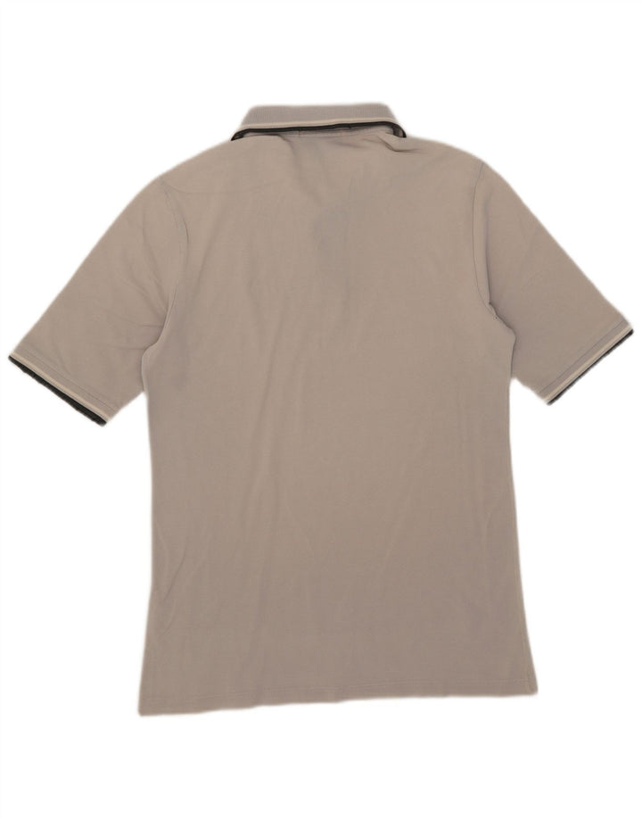 Fred Perry Mens Polo Shirt Small Grey Striped Cotton