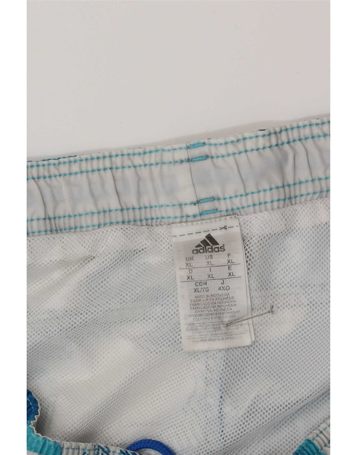 Adidas Mens Swimming Shorts XL Blue Floral Polyester