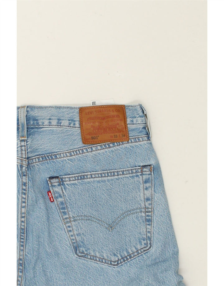 LEVI'S Mens 504 Straight Jeans W33 L32 Blue Cotton