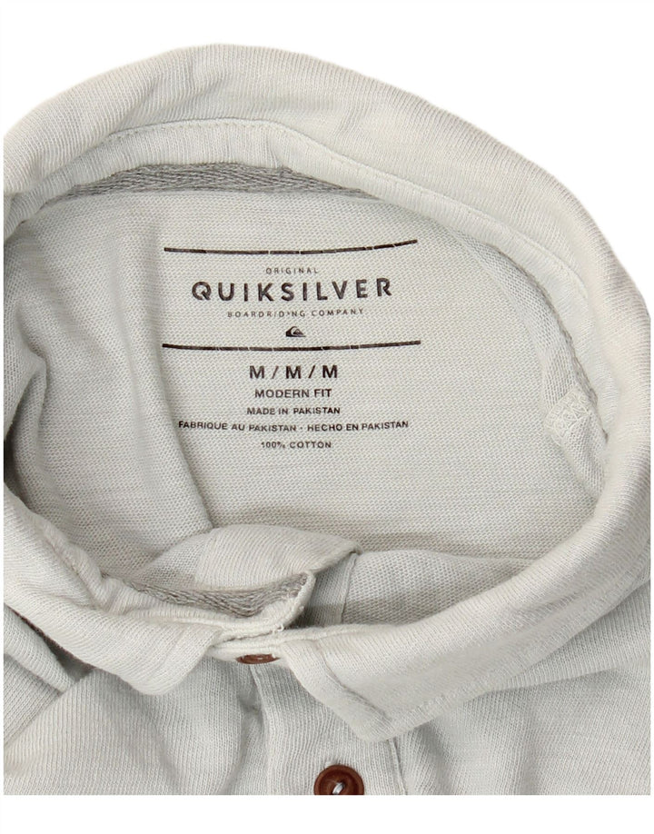 QUIKSILVER Mens Modern Fit Polo Shirt Medium Grey Cotton