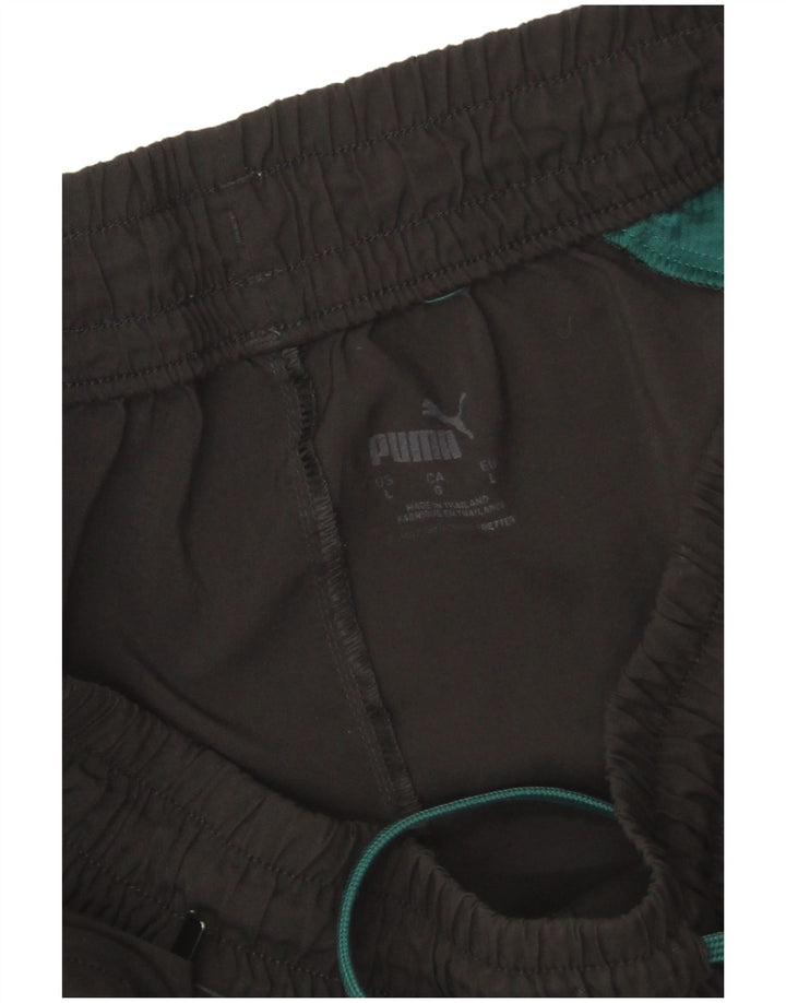 Pantaloncini sportivi da uomo Puma Large neri in poliestere color block