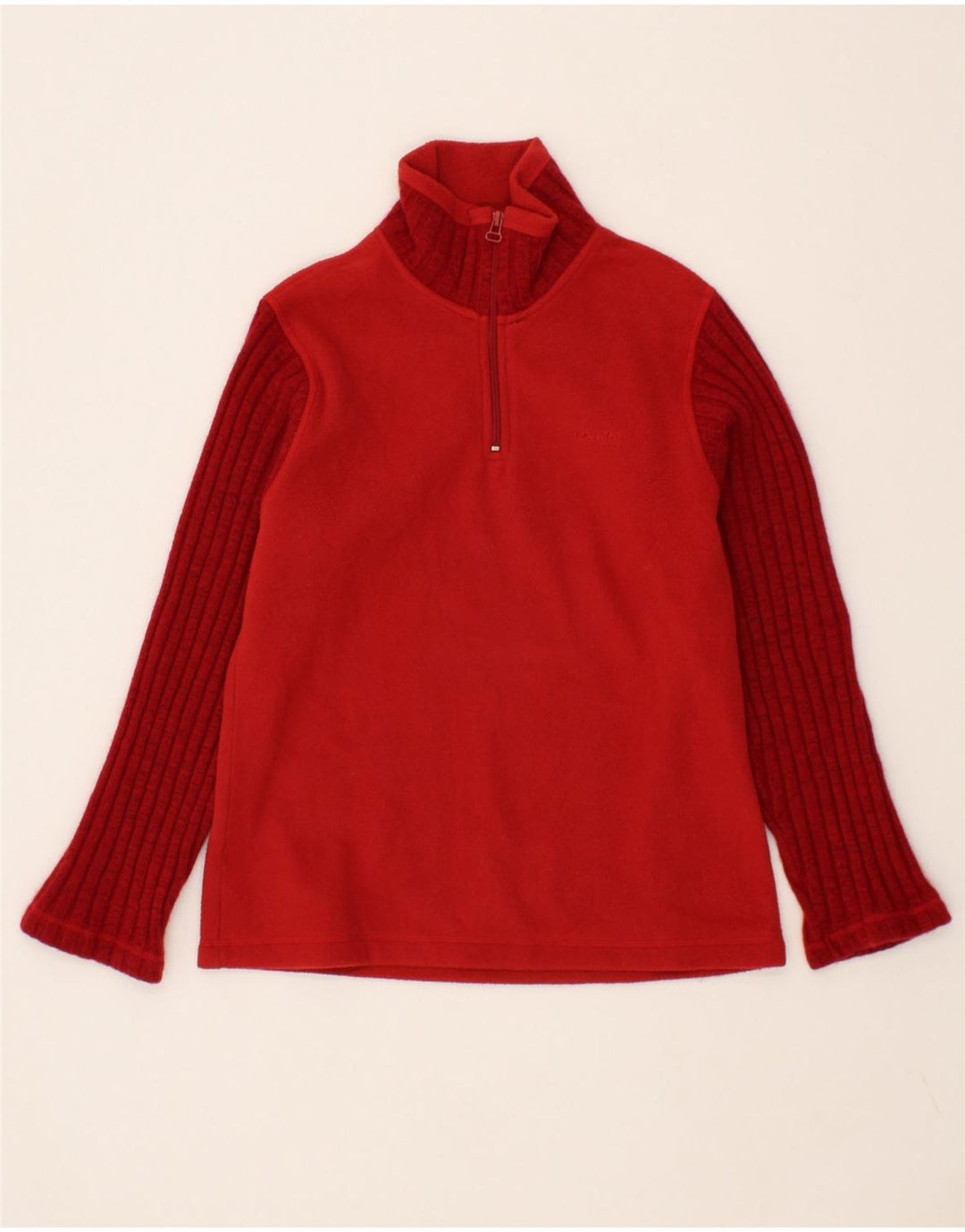 INVICTA Girls Zip Neck Fleece Jumper 13-14 Years Red Polyester Vintage Invicta and Second-Hand Invicta from Messina Hembry 