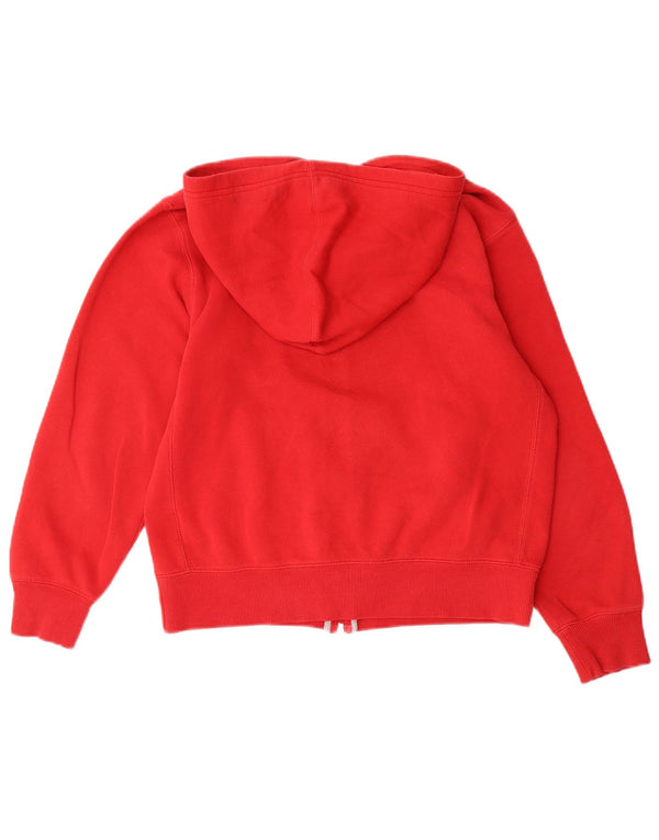 Felpa con cappuccio e zip per ragazze Nike 12-13 anni grande in cotone rosso
