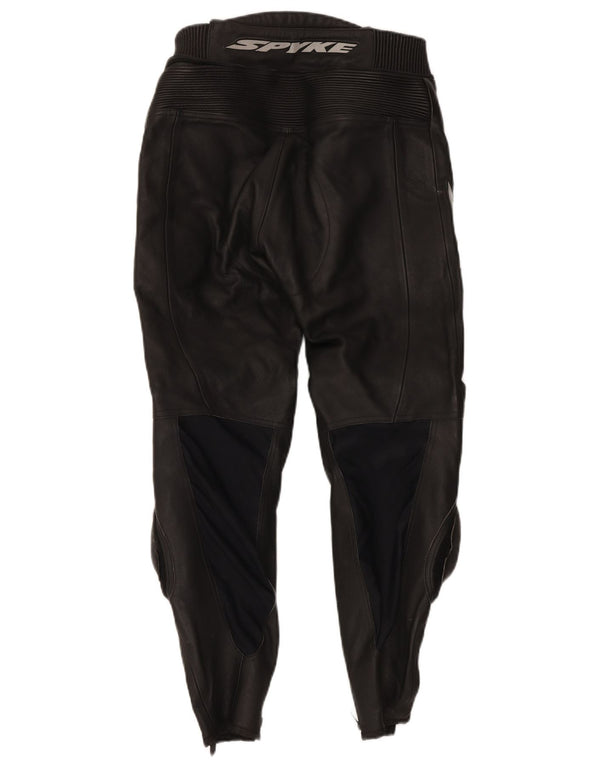 Spyke Mens Motorcycle Graphic Leather Trousers IT 48 Medium W30 L28 Black