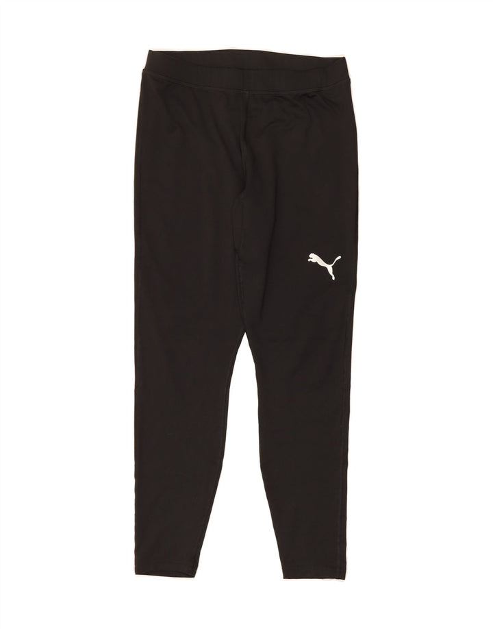 PUMA Womens Leggings UK 14 Large  Black Vintage Puma and Second-Hand Puma from Messina Hembry 