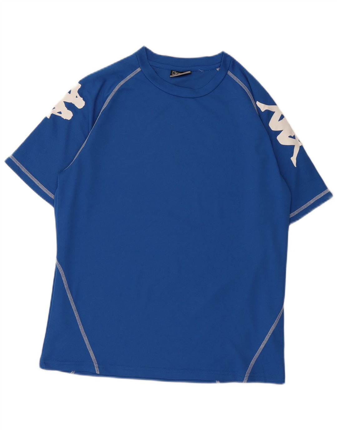 Kappa Mens Graphic T-Shirt Top Large Blue Polyester