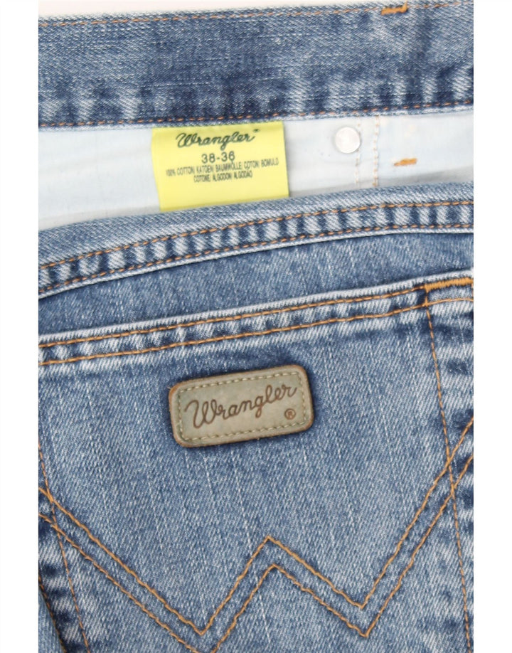 Wrangler Mens Straight Jeans W36 L32 Blue Cotton Classic