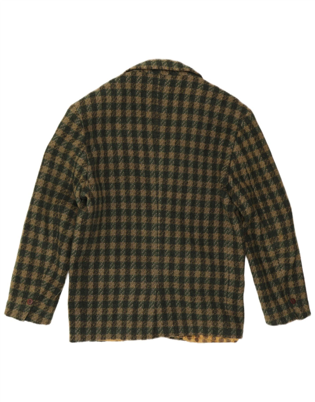 DUK Mens 2 Button Blazer Jacket UK 38 Medium Green Check