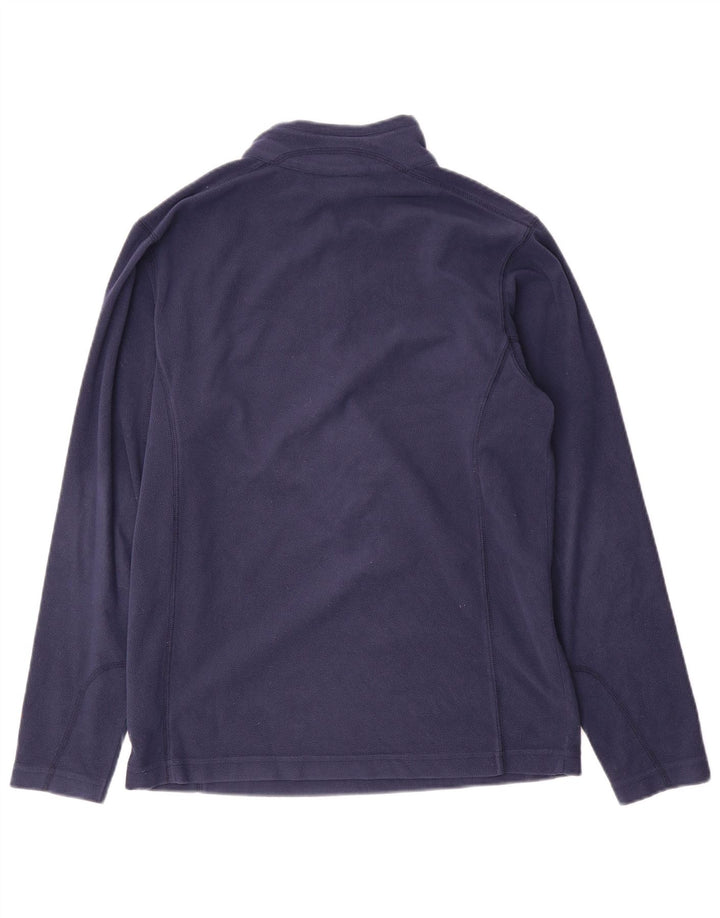 Columbia Mens Zip Neck Fleece Jumper Small Navy Blue Polyester