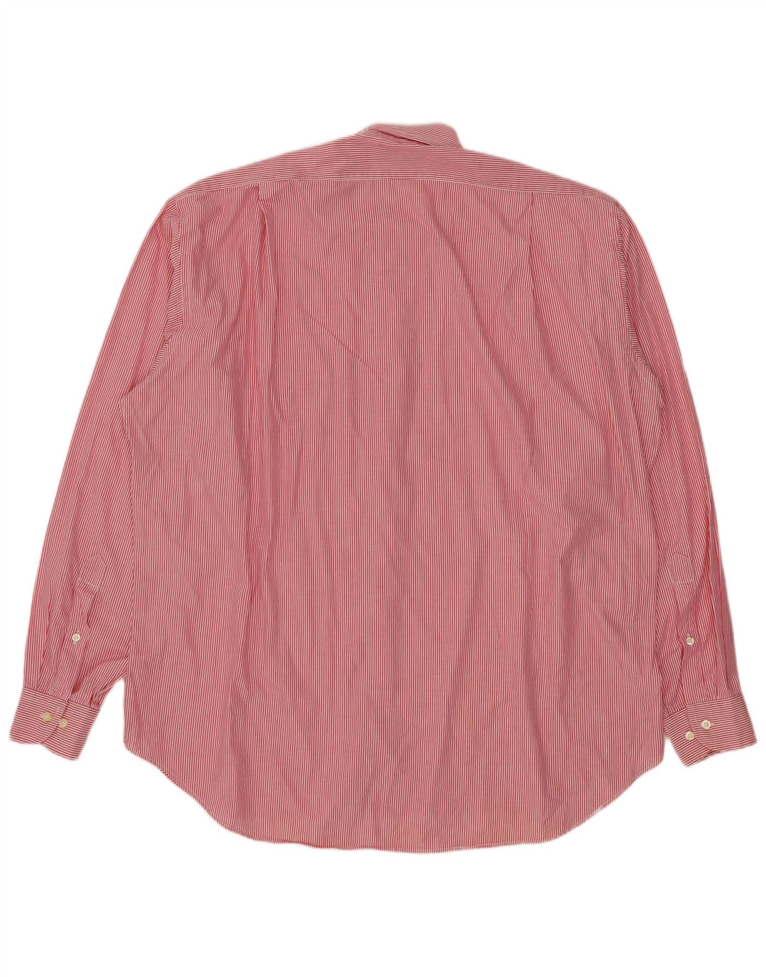 LANCETTI Mens Shirt Size 43 17 XL Red Pinstripe