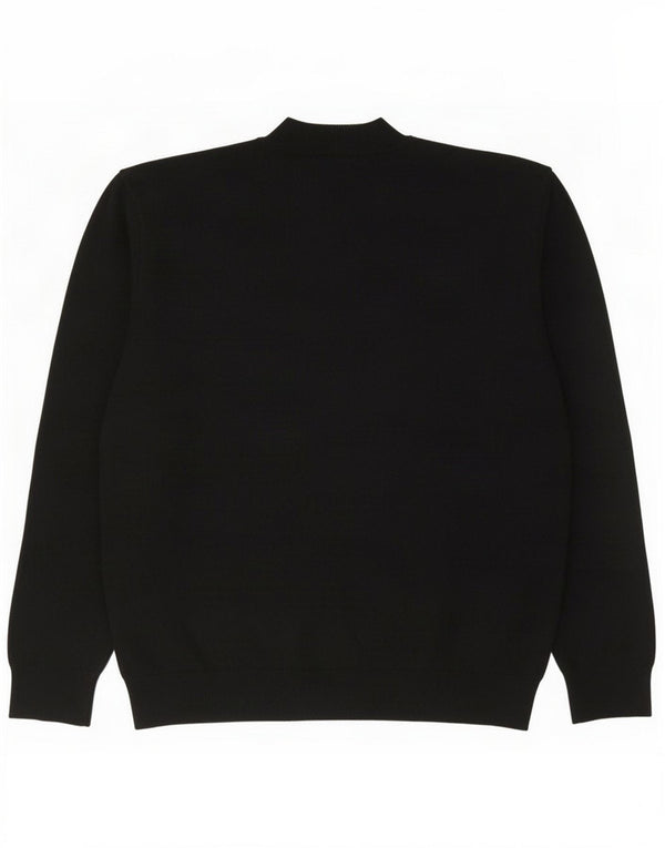 Zara Pull à col rond pour homme Large Noir Viscose