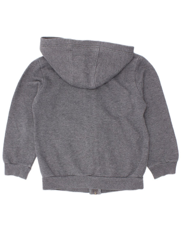 Adidas Boys Graphic Zip Hoodie Sweater 2-3 Years Grey Cotton