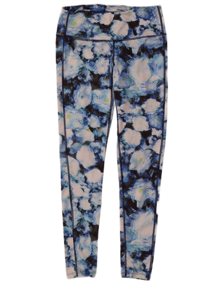 Legginsy damskie Athleta UK 10, małe, wielokolorowe, z poliestru w kwiaty