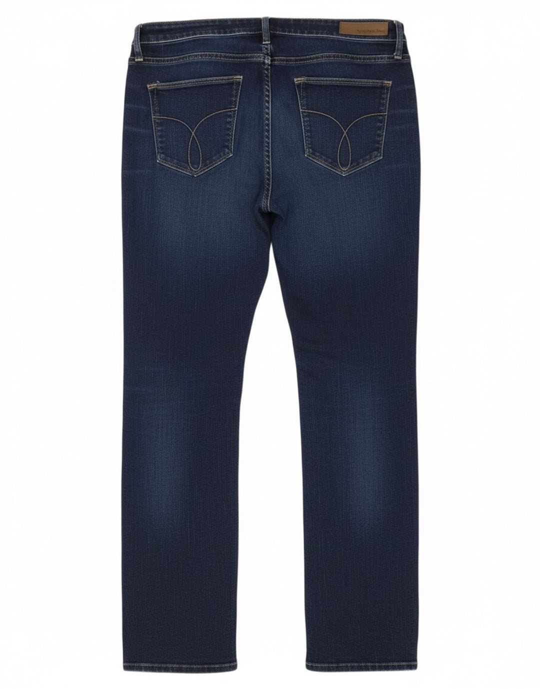 Calvin Klein Damen Straight Jeans W30 L32 Marineblau