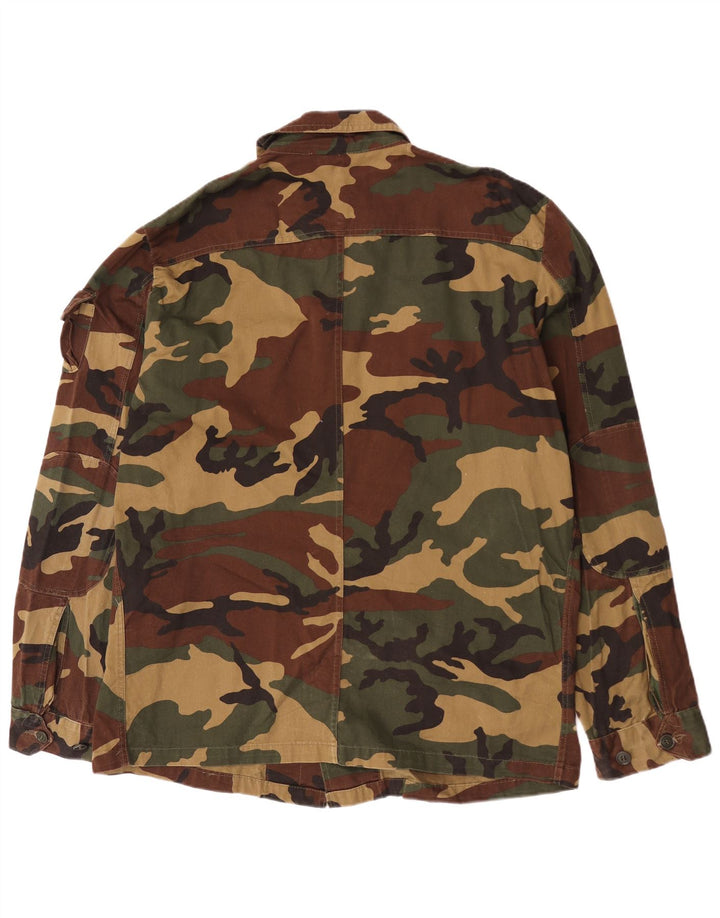 Vintage Mens Military Jacket UK 42 XL Multicoloured Camouflage