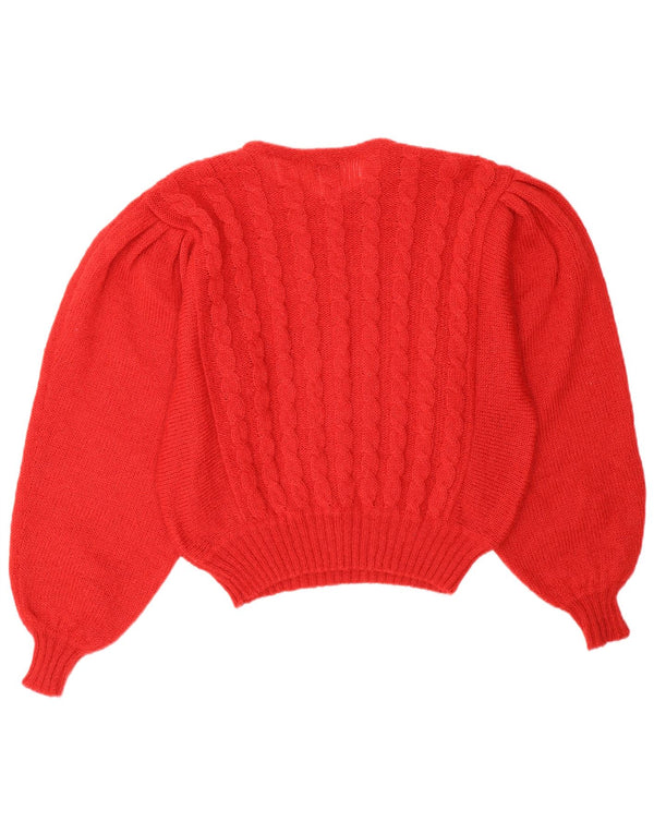 Vintage Womens Crew Neck Jumper Sweater IT 44 Medium Red Mohair