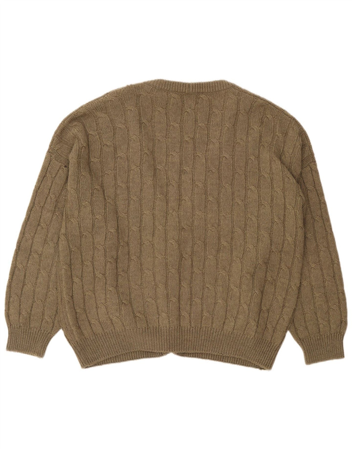 Il Granchio Mens Cardigan Sweater 2XL Khaki