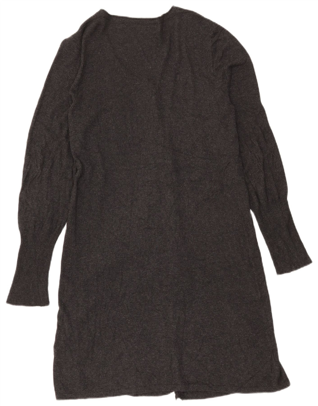 Marks & Spencer Womens Longline Cardigan Sweater UK 14 Large Grey Viscose