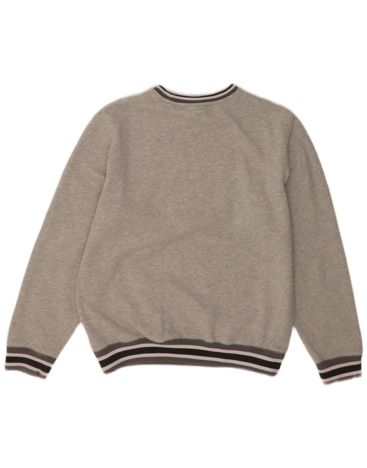 New Era Mens Raiders Graphic Sweatshirt Jumper Medium Grey Striped Cotton